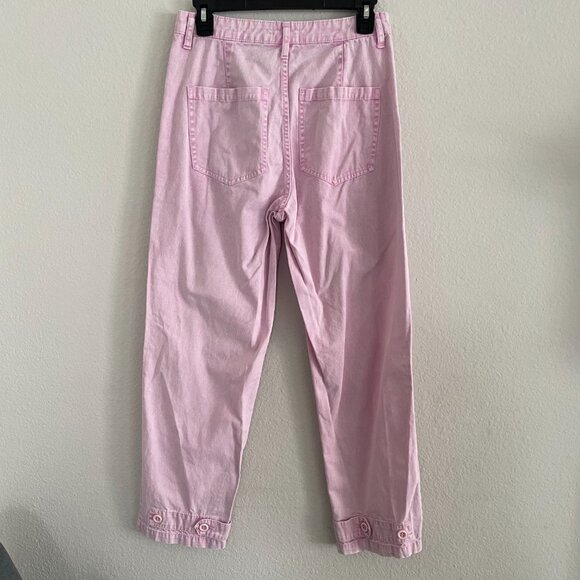 Pistola high-rise trousers button fly pink cropped pants - Picture 4 of 7